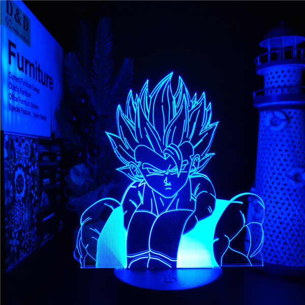 Dragon Ball Super Gogeta Bust Anime 3D LED Lamp Acrylic RGB Neon Night Lights Bedroom Table Decor Manga Child Kids Birthday Gift LA10062225