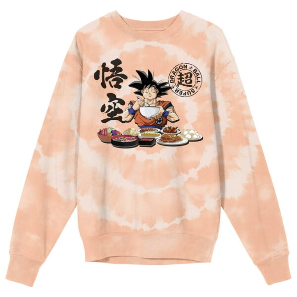 Dragon Ball Super Goku Feast Men s Icy Peach Spiral Dye Sweatshirt Large SW11062441