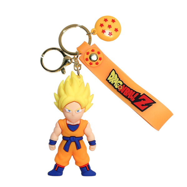 Dragon Ball Super Keychain Cartoon Anime Figure Son Goku Jiren Piccolo Buu Vegeta Keyrings Action Figures Doll Pendant Keyholder KC07062454