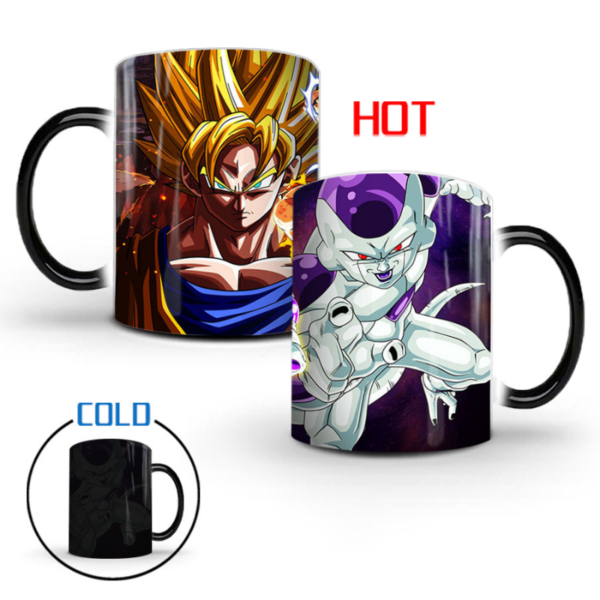 Dragon Ball Super Z GT Anime Peripheral Color Changing Mug Ceramic Heat Sensitive Creative Coffee Water Cup Birthday Gift Goku Design MG06062063