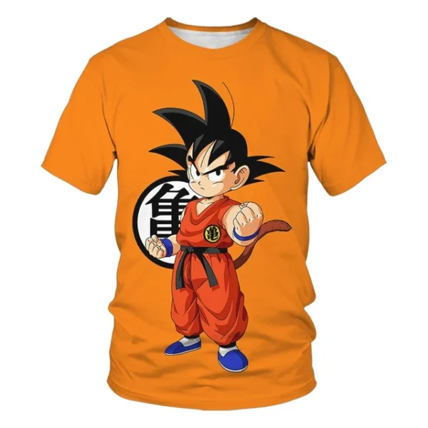 Dragon Ball Z Anime figures Son Goku Super Saiyan 3D Print T Shirts Boy Kids Clothes Short Sleeve T shirt Kids Cool Casual Top SW11062489