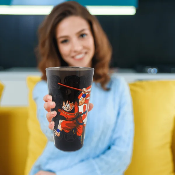Dragon Ball Z Black Beer Tumbler Glass Drinking Cup 16 oz MG06062276