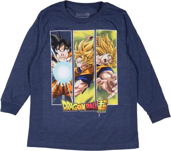 Dragon Ball Z Boy s Goku Super Saiyan Transformation Portrait Panel Long Sleeve T Shirt SW11062473