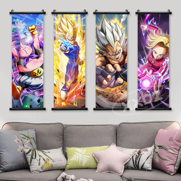 Dragon Ball Z Decorative Paintings Anime Scrolls Pictures Canvas Goku Wall Art Uub Home Decor Interior Bedside Background Poster WA07062249