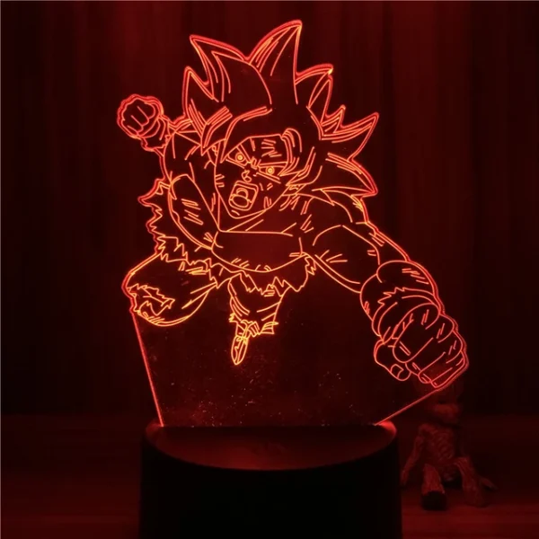 Dragon Ball Z Figure Kid Goku Super Saiyan Punching 3D Lamp LA10062198