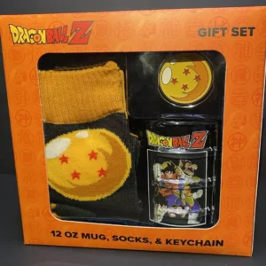 Dragon Ball Z Gift Set Mug Crew Socks Keychain Rare Collectible Vegeta Son Goku MG06062074