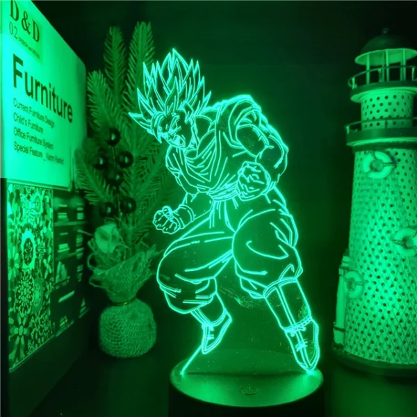 Dragon Ball Z Goku Power Up 3D Illusion Lamp Led Night Light LA10062251