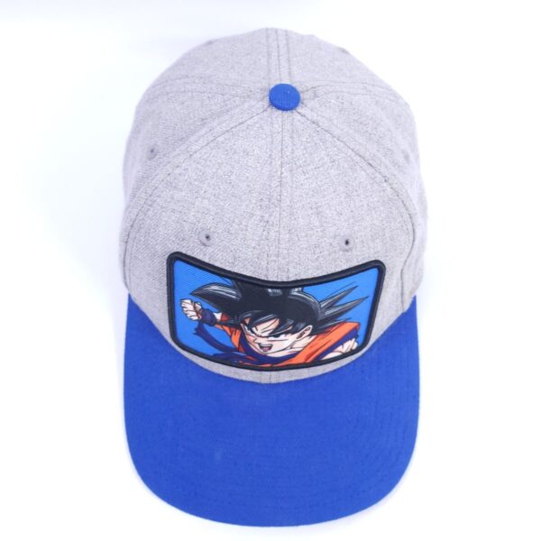Dragon Ball Z Goku Snapback Hat Gray & Blue Patch Logo HA06062011