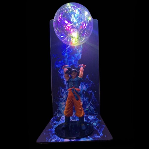 Dragon Ball Z Goku Son Goku Denki Dama Spirit Bomb Statue Figure LED Lamp Stand LA10062065