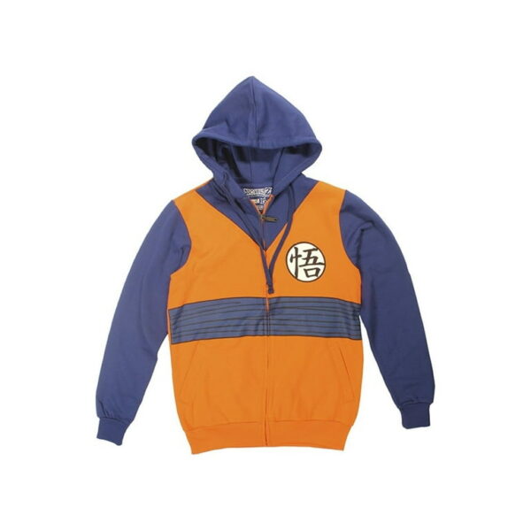 Dragon Ball Z Goku Symbol Orange Costume Adult Zip Up Jacket JT06062030