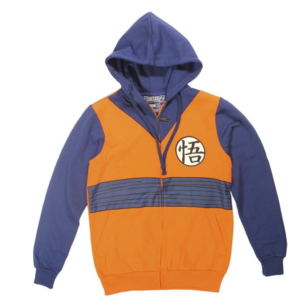 Dragon Ball Z Goku Symbol Orange Costume Adult Zip Up Jacket JT06062080