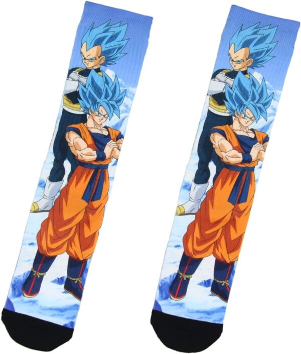 Dragon Ball Z Goku & Vegeta Super Saiyan God Crew Socks SO06062025