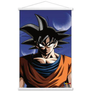 Dragon Ball Z Goku Wall Poster with Wooden Magnetic Frame, 22.375 x 34 WA07062011