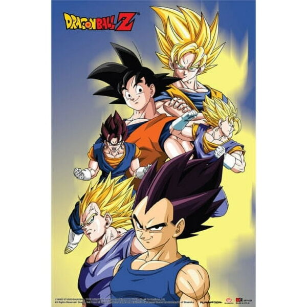 Dragon Ball Z Goku and Vegeta Fusion Vegetto Anime Art Poster PO11062307