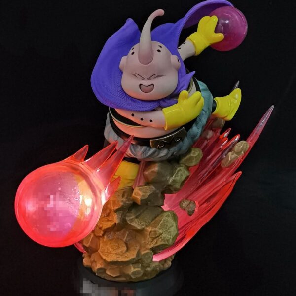 Dragon Ball Z Majin Buu Figure Son Goku Frieza Spirit Bomb Led Light Anime Figures 25cm Pvc Statue Figurine Model Toy Best Gift LA10062122