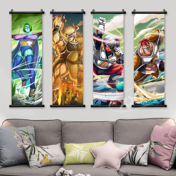 Dragon Ball Z Poster Goku Canvas Decorative Hanging Paintings Saiyan Vegito Wall Art Gohan Scrolls Picture Home Decoration WA07062183