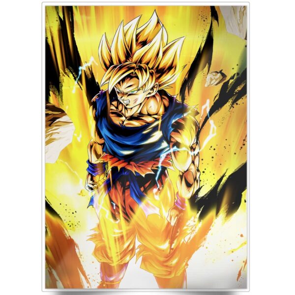 Dragon Ball Z Poster Son Goku Super Saiyan Japanese Wall Art Manga Print A5 A1 WA07062012
