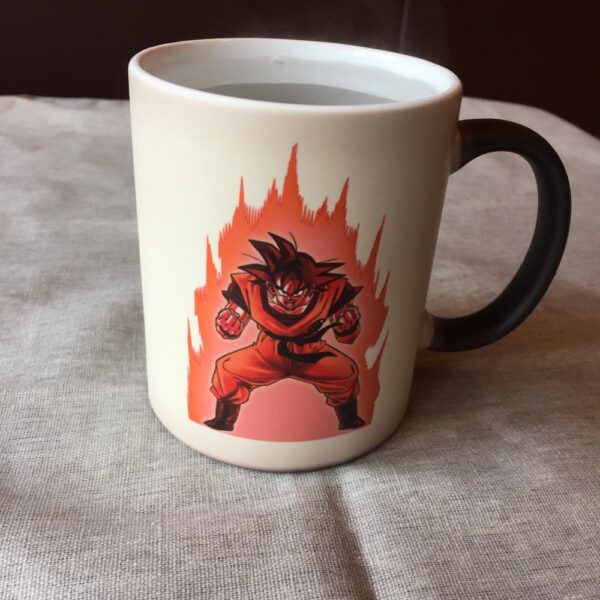 Dragon Ball Z Son Goku Kiao Ken Super Saiyan Heat Reactive Mug Color Changing Morphing Mug Milk Coffee Cup MG06062112