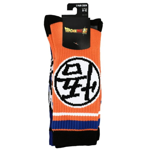 Dragon Ball Z Super Saiyan Casual Crew Socks 3 Pack SO06062050