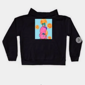 Dragonball Z Goku Riding a Cloud with Circle Background and Title Logo Youth Royal Blue Graphic Hoodie XL SW11062294