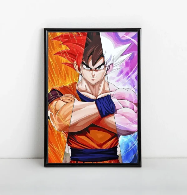 Evolution of Goku Poster Framed Art Super GT Anime PO11062015