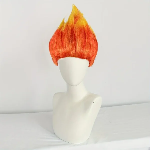 Flame Costume Wig Pre Styled Anger Fire Wig Two Tone Orange CO07062406