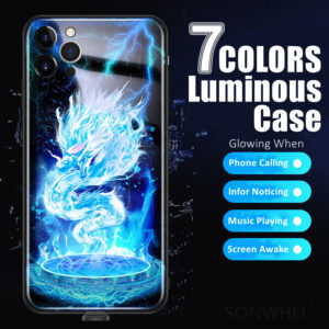 Flashing LED Dragon Phone Case for iPhone 15 Pro Max PC06062678
