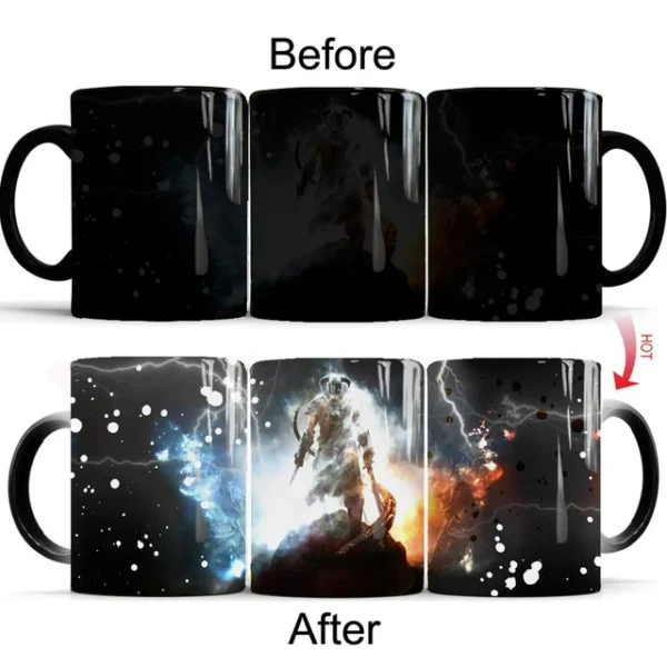 Game Skyrim Mug 11oz Ceramic Creative Color Changing Coffee Mug MG06062267