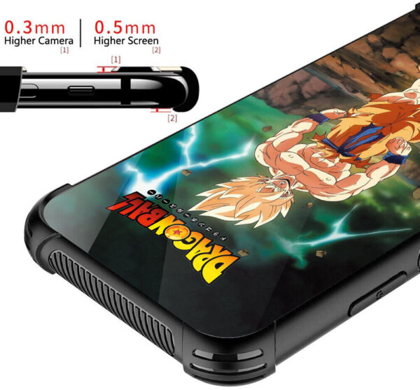 Glass Phone Case for iPhone 7 8 Plus X XS MAX 11 Pro Max 12 Dragon Ball Goku Super Saiyan PC06062526