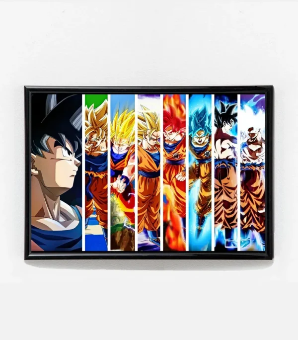 Goku All Forms Transformations Framed Anime Poster WA07062161