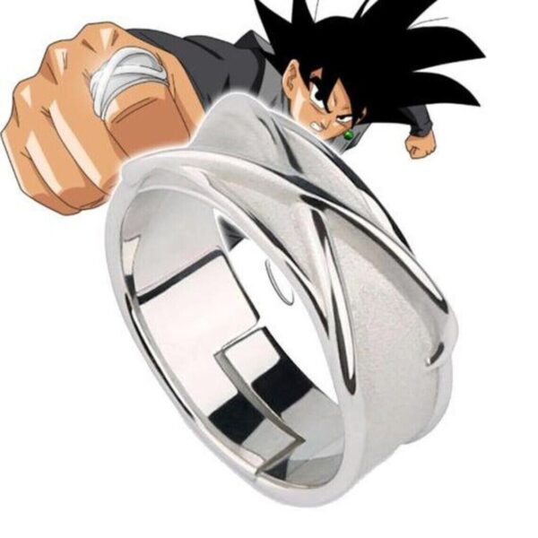 Goku Black 925 Sterling Silver Time Ring Inspired From Dragon Ball Super Anime JE06062036