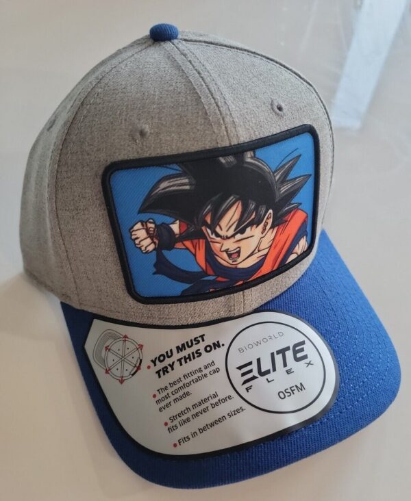 Goku Hat Cap Blue and Grey Snapback Patch HA06062102
