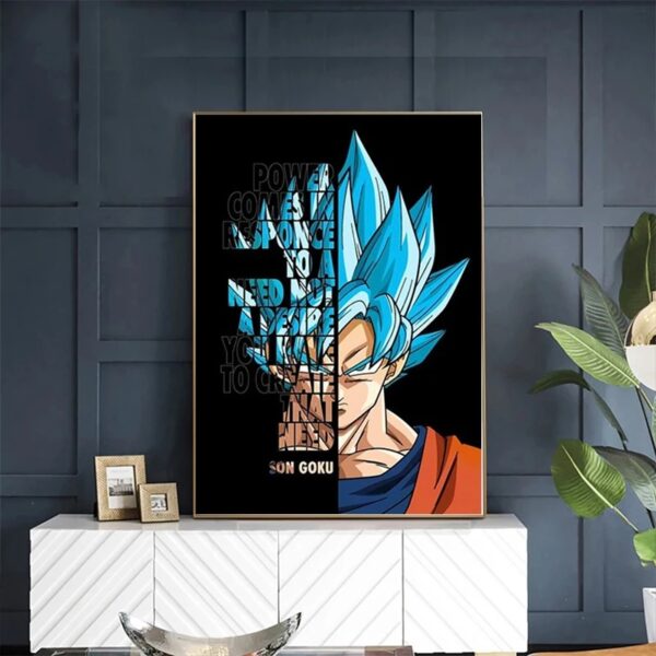 Goku Pictures Anime Canvas Painting Quotes Wall Art PO11062096