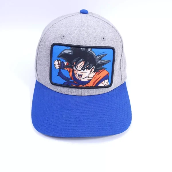 Goku Snapback Hat Gray & Blue Patch Logo Adjustable Cap OSFM SN06062026
