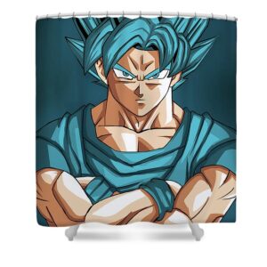 Goku Super Saiyan Blue Shower Curtain by Amar Maruf SC10062183