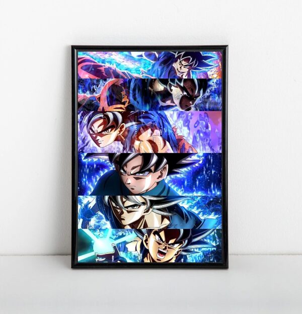 Goku Ultra Instinct Collage Framed Art Poster PO11062323