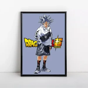 Goku Ultra Instinct Drip Poster Framed Art Hip Hop Swag DBZ NEW USA WA07062043