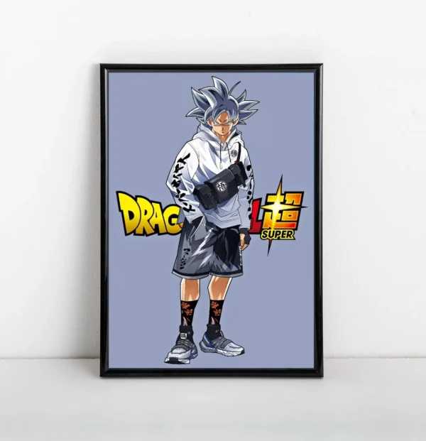 Goku Ultra Instinct Drip Poster Framed Art Hip Hop Swag DBZ NEW USA WA07062043