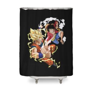 Goku VS Luffy Home Shower Curtain SC10062096