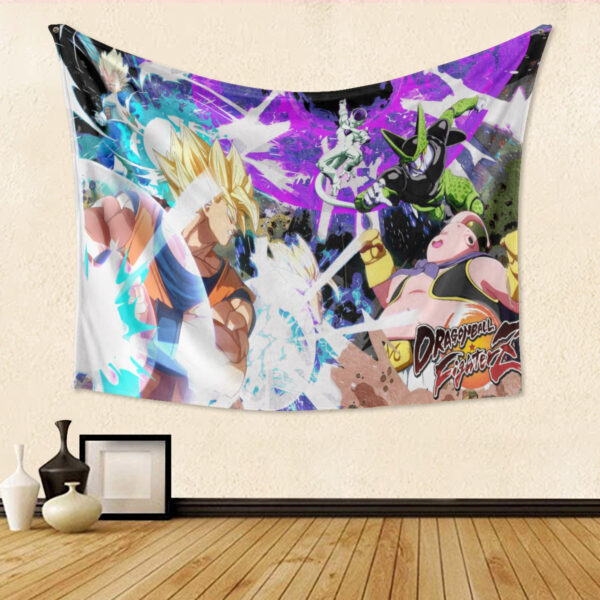 Goku and Vegeta Confront Frieza and Cell Tapestry TA10062201