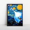 Goku vs Vegeta Framed Poster Starry Night Style PO11062102