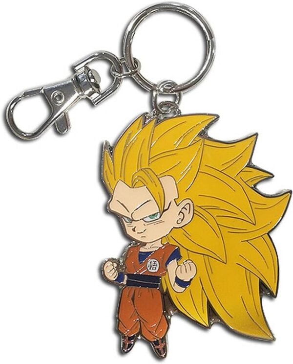 Great Eastern Entertainment Dragon Ball Super SD SS3 Goku Metal Keychain KC07062041