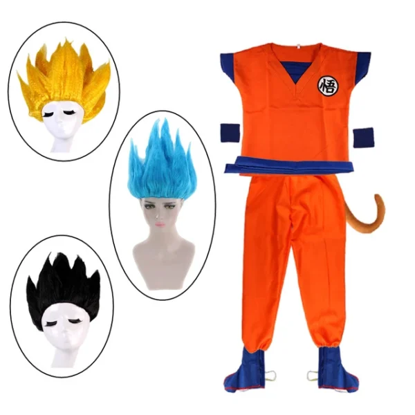 HOT Halloween Kids Adult Suits Son Goku Cosplay Costume CO07062032