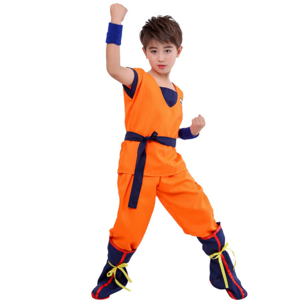 Halloween Anime Goku Wu Or Gui Cosplay Costumes Wig Blue Gold Shoes Cover Adult Kids Christmas Carnival Dress Up CO07062267