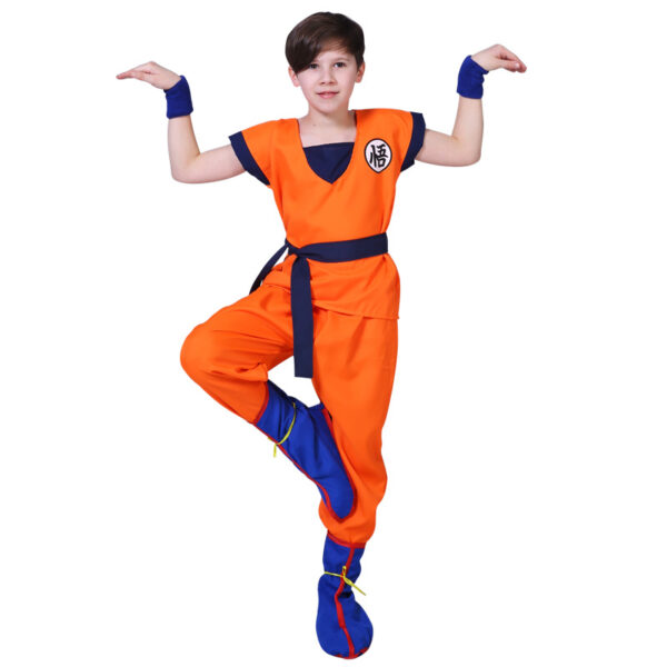 Halloween Kids Suits Son Goku Cosplay Costume Anime Superheroes Jumpsuit Christmas Party Costume Dress Up CO07062162