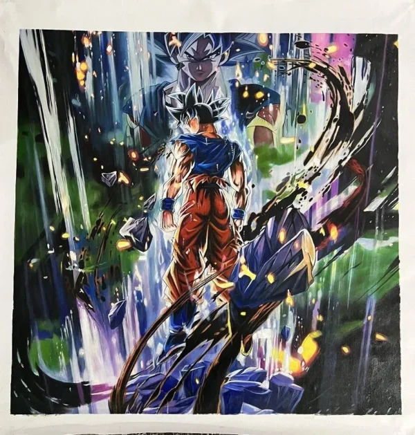 Hand Painted Dragon Ball Z Artwork with Wooden Frame PO11062154