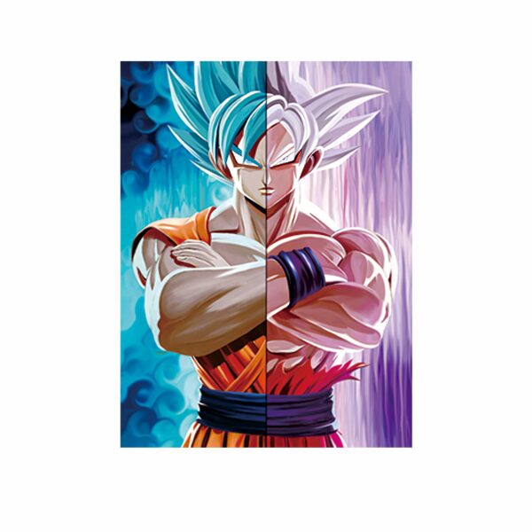 Home Decor Dragon Ball 3D Lenticular Anime Posters 3D Goku Triple Transition Poster Wall Sticker Anime Artwork Changing Picture WA07062079