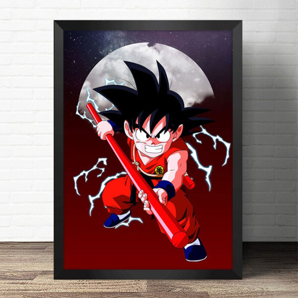 Japan Anime Dragon Ball Figures Vegeta Goku Canvas Posters PO11062313