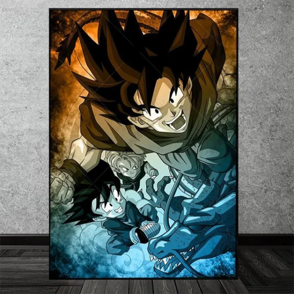 Japanese Anime Cartoon Canvas Painting Dragon Ball Goku WA07062108