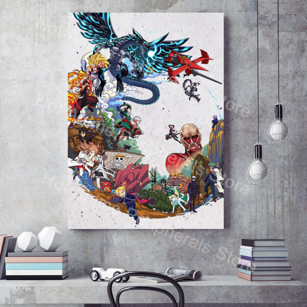 Japanese Anime Dragon Ball Naruto Peripherals Posters Canvas Painting Goku Pictures WA07062093